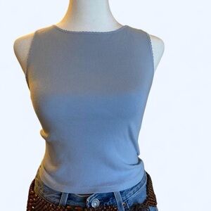 Women's Sleeveless Blue Top